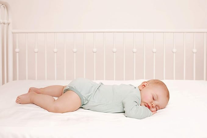 Crib Fitted Sheet by Pure Bamboo, Genuine 100% Organic Viscose Derived from Bamboo, Luxuriously Soft, Ultimate Cooling, Fits Standard Size Crib Mattress (Silver Pearl)