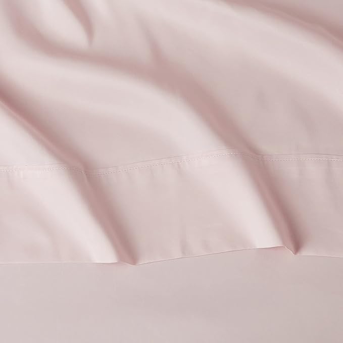 Amazon Basics Lightweight Super Soft Easy Care Microfiber 4-Piece Bed Sheet Set with 14-Inch Deep Pockets,Luxury Bedding,Queen,Blush Pink,Solid,(Pack of 4)