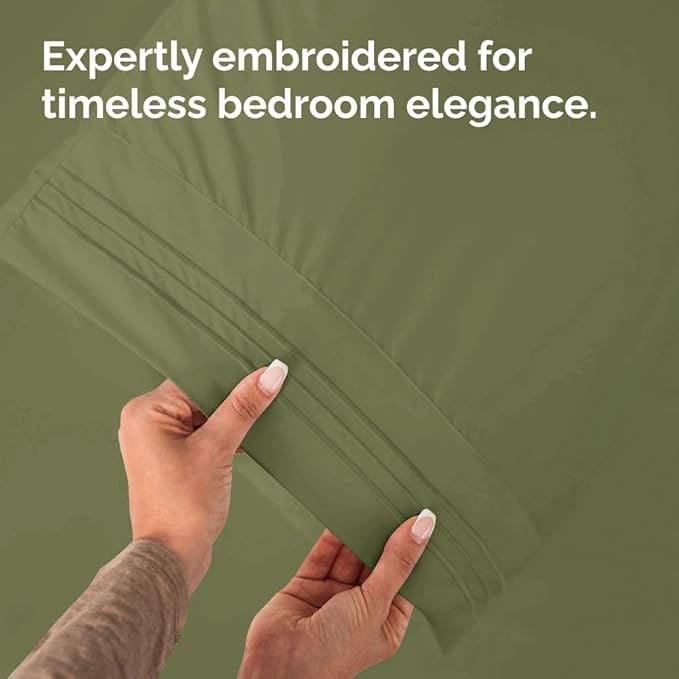 Body Pillowcases Set of 2-20x54 Long Body Pillow Case - Soft Body Pillow Cover for Sleeping & Side Sleepers - Comfy, Breathable & Wrinkle Free - Machine Washable w/Envelope Enclosure (Sage Green)