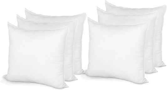 Hometex Throw Pillow Insert 32" x 32" Polyester Filled Standard Cover (6 Pack)