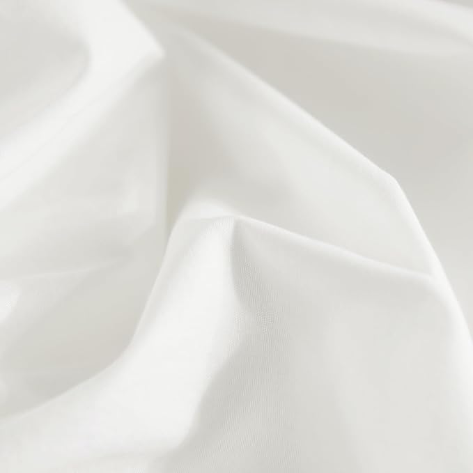 NEXHOME PRO Twin Duvet Cover Set – 100% Certified Organic Cotton with Washed Feel & Linen-Like Texture, Comfortable & Breathable, Home Bedding Set Bright White (No Comforter) 6890