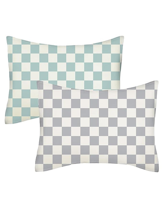 ALVABABY Toddler Pillowcases Stretchy Soft Kids Pillow Cover 2 Pack Fit 13"x 18" or 12"x16" Envelope for Girl Boy Sleepy Travel Christmas 2TPE41A