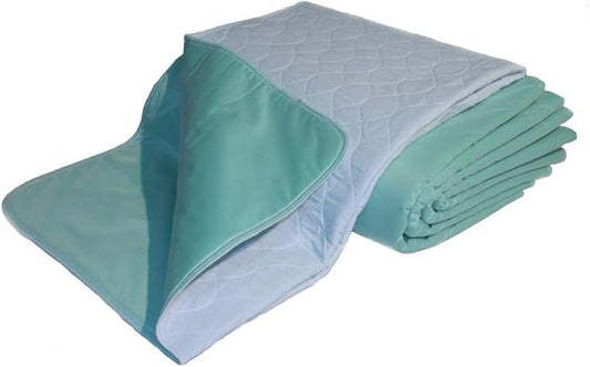 Nobles Incontinence Bed Pads - Waterproof, Reusable & Washable Bed Pad - Absorbent Underpad Mattress Protector for Bed Wetting - Washable Incontinence Pads - 81x36-4 Pack (Green)