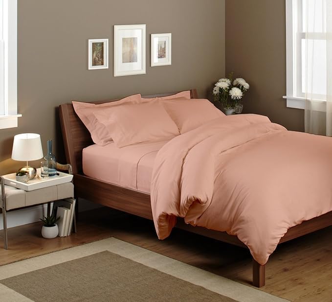 Full XL 100% Microfiber Double Brushed Sheet Set - Extra-Soft, Breathable & Wrinkle-Free - 15" Deep Pockets, 54" x 80" - Ideal for Extra Long Full Beds - 4PC Set (Full XL, Peach)
