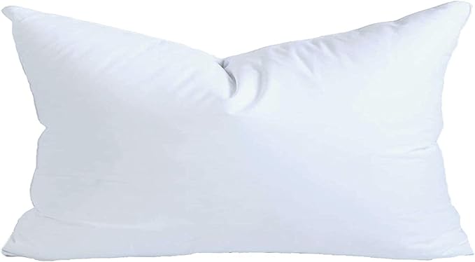 MoonRest® 12x19 Inch Synthetic Down Alternative Rectangle Pillow Insert Form Stuffer for Sofa Shams, Decorative Throw Pillow, Cushion and Bed Pillow Stuffing - Hypoallergenic 12“X 19”