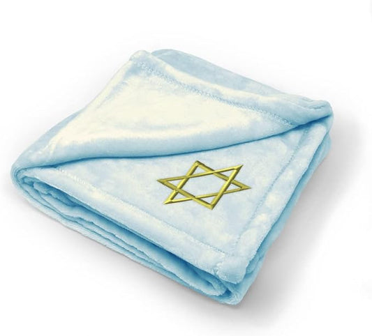 Nursery Bedding Baby Blankets for Boys & Girls Star of David Jewish B Polyester