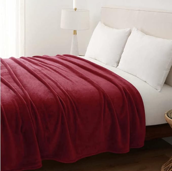 Berkshire Life LuxeLoft Blanket (Maroon Red, Twin (66in. x 92in.))