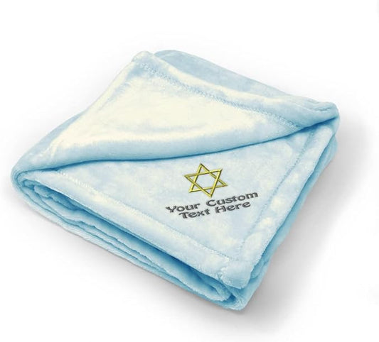 Nursery Bedding Baby Blankets for Boys & Girls Star of David Jewish B Polyester