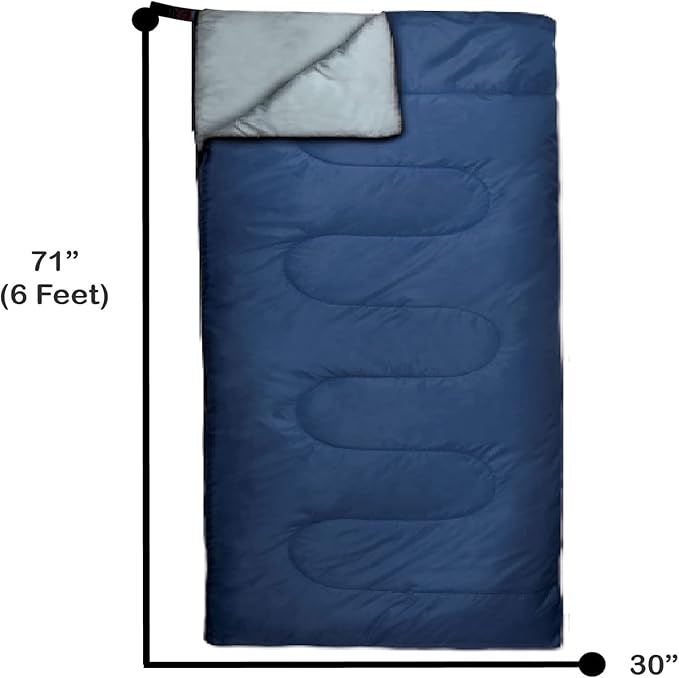 Bulk 10 Pack Envelope Sleeping Bags, 4 Seasons Warm or Cold Lightweight Indoor Outdoor Sleeping Bags for Adults, Backpacking, Camping