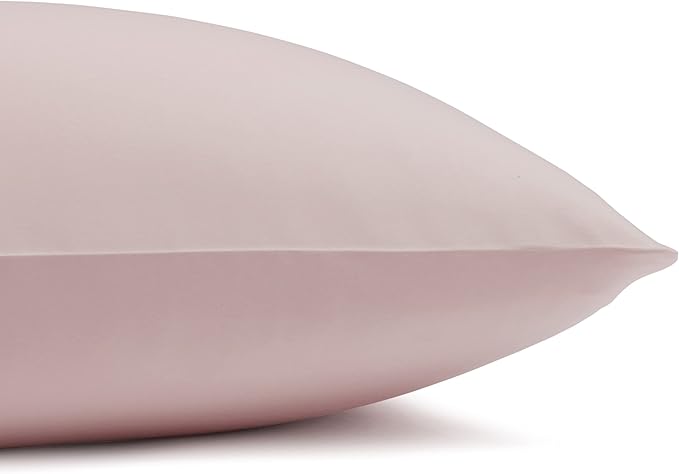 Amazon Basics Lightweight Super Soft Easy Care Breathable, Wrinkle Resistant, Machine Washable Microfiber 4-Piece Bed Sheet Set with 14-Inch Deep Pockets, King, Blush Pink, All-Season