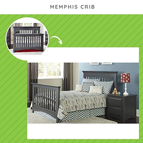 Full-Size Conversion Kit Bed Rails for Baby's Dream & Cocoon Convertible Cribs - Solid Wood Rail - Toddler and Adult Bed Rail for Full-Size Beds - Essential Nursery & Baby Furniture (Slate)