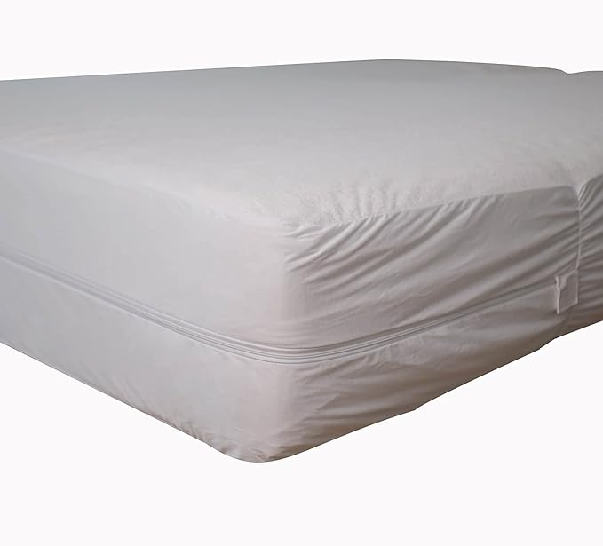 Zippered Queen Size Mattress Protector 6 Sided Complete Cover (Fits 11-15 in Deep Pocket) Waterproof Full Coverage Mattress Encasement