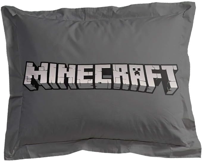 Jay Franco Minecraft Daytime 5 Piece Twin Bed Set - Includes Comforter & Sheet Set - Bedding Features Alex and Steve - Super Soft Fade Resistant Microfiber - (Official Minecraft Product)