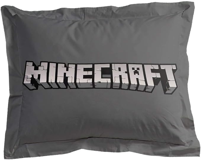 Jay Franco Minecraft Daytime 7 Piece Full Bed Set - Includes Comforter & Sheet Set - Bedding Features Alex and Steve - Super Soft Fade Resistant Microfiber - (Official Minecraft Product)