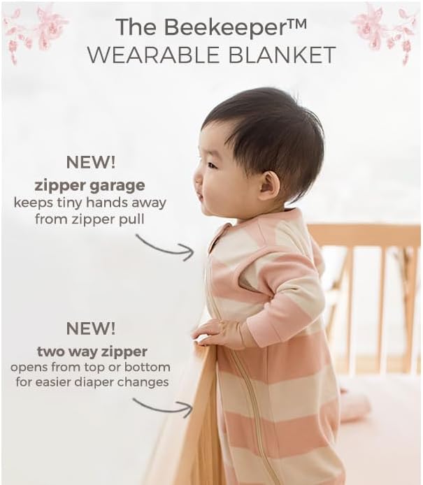 Burt's Bees Baby Unisex Newborn Essentials 100% Organic Cotton Beekeeper Wearable Blanket