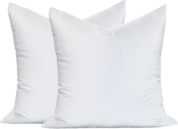 MoonRest® Synthetic Down Alternative 30x30 Square Pillow Insert Form, for Decorative Throw Pillow, Sofa, Cushions, Body and Bed - Pack of 2- Size 30” X 30”
