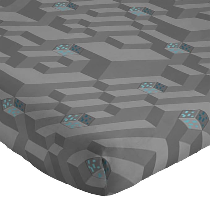 Jay Franco Minecraft Daytime 5 Piece Twin Bed Set - Includes Comforter & Sheet Set - Bedding Features Alex and Steve - Super Soft Fade Resistant Microfiber - (Official Minecraft Product)