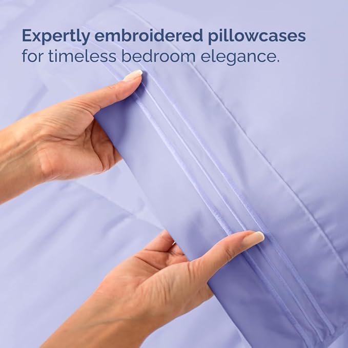 Full XL Size 4 Piece Sheet Set - Comfy Breathable & Cooling Bed Sheets Set - Hotel Luxury Bedding for Women, Men, Kids, Teens, Boys & Girls - Deep Pockets, Soft & Wrinkle Free - Oeko-Tex - Lavender