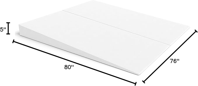 Avana Mattress Elevator 5-Inch - Gentle Incline Under Mattress Support - Riser for Snoring, Acid Reflux, and Sinus Relief, King