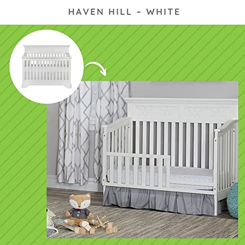 Toddler Bed Safety Guard Rail for Baby Cache Convertible Cribs - Solid Wood Rail for Convertible Crib to Toddler Bed Conversion - Safety Bed Rail for Children (White)