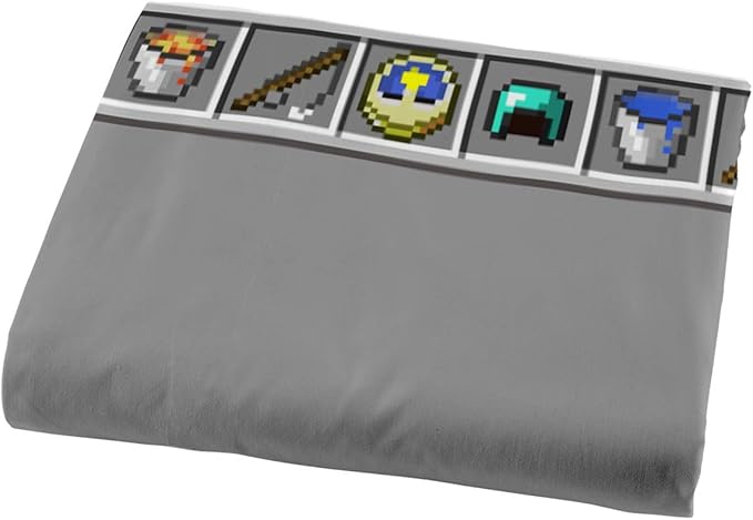 Jay Franco Minecraft Daytime 5 Piece Twin Bed Set - Includes Comforter & Sheet Set - Bedding Features Alex and Steve - Super Soft Fade Resistant Microfiber - (Official Minecraft Product)