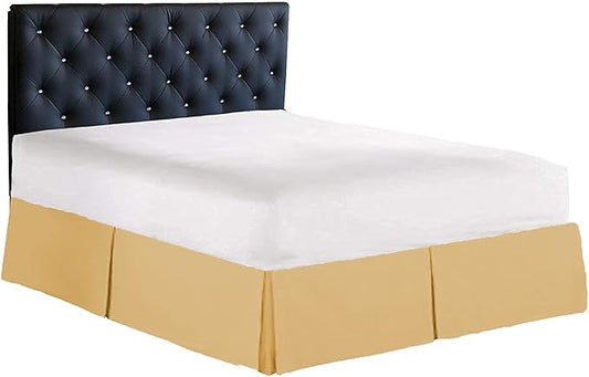 800 Thread Count 100% Pure Cotton Luxury Box Pleated Bed Skirt California King Size with 16 Inch Drop Length Taupe