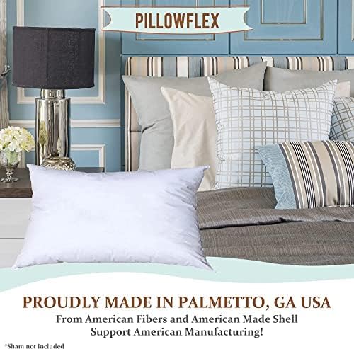Pillowflex Synthetic Down Pillow Insert - 12x20 Down Alternative Pillow, Ultra Soft, Small Rectangle, Lumbar, Travel, Neck, Sleeping Pillow - 1 Decorative Pillow Form