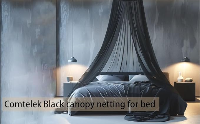Comtelek Mosquito Net Bed Canopy for Girls,King Canopy Bed Curtains Full Queen Size from Ceiling,Dome Mosquito Netting Bed Tent Twin Girls Princess Canopy Bed White Decor for Baby Crib