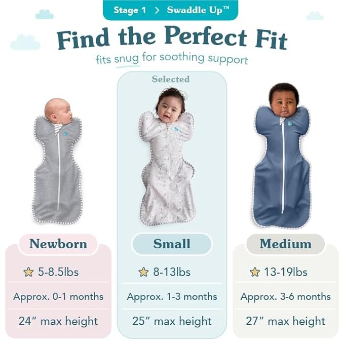 Love to Dream Swaddle UP, Stripe Pink, 1.0 TOG, Baby Sleep Sack, Self-Soothing Swaddles for Newborns, Improves Sleep, Snug Fit Helps Calm Startle Reflex, Newborn Essentials for Baby, 8-13lbs
