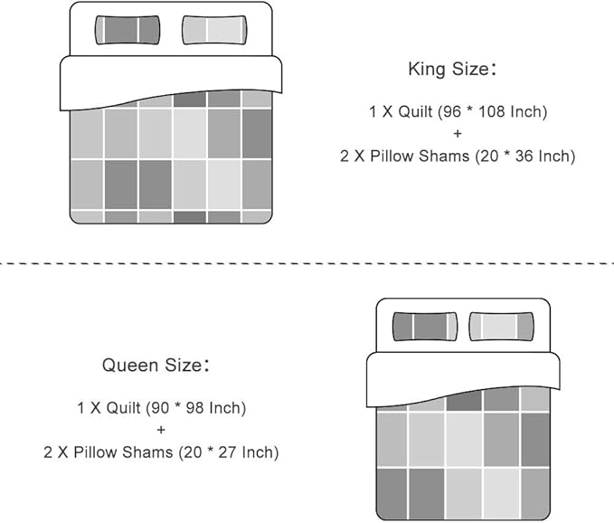 Travan Queen Quilt Set 3-Piece Bedspread Quilted Oversized Lightweight Microfiber Coverlet Set with Shams Violet Purple Floral Pattern Quilted Bedding Set for All Season, Queen