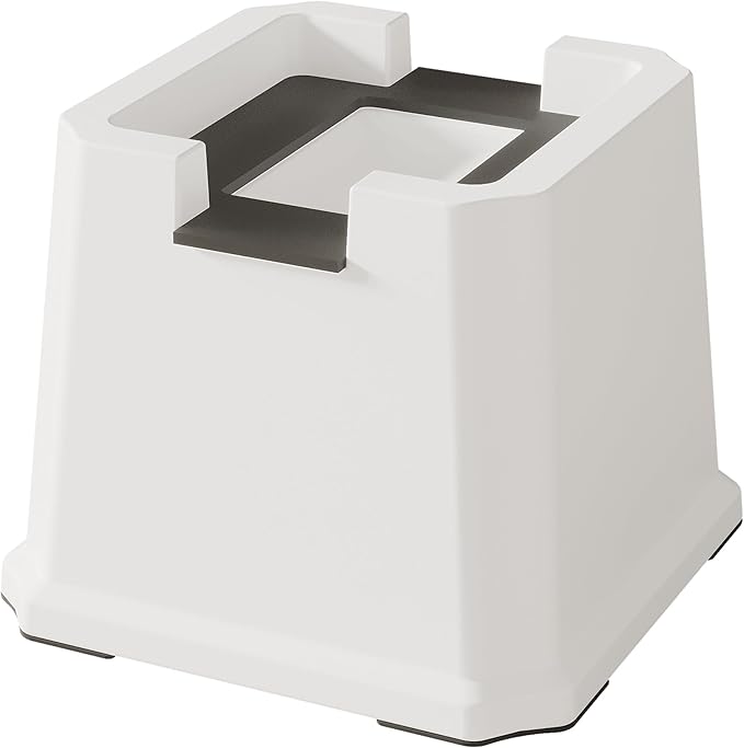 Bed Risers 3 Inch Set of 8 for Wheels, Heavy Duty Bed Elevators Lifts Up 2,000 lbs Furniture Risers 3 in fits for Casters or Legs of Sofa, Table, Bed Frame, White