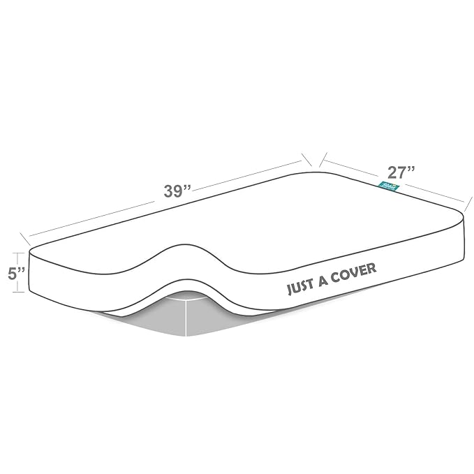 Pack and Play Mattress Pad Waterproof, Pack and Play Sheets Quilted- 39" x 27" Fitted, Black