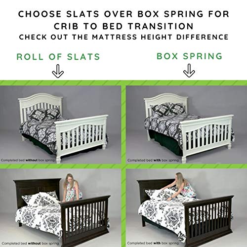 Full-Size Conversion Kit Bed Rails for Baby's Dream & Cocoon Convertible Cribs - Solid Wood Rail - Toddler and Adult Bed Rail for Full-Size Beds - Essential Nursery & Baby Furniture (Vintage Grey)