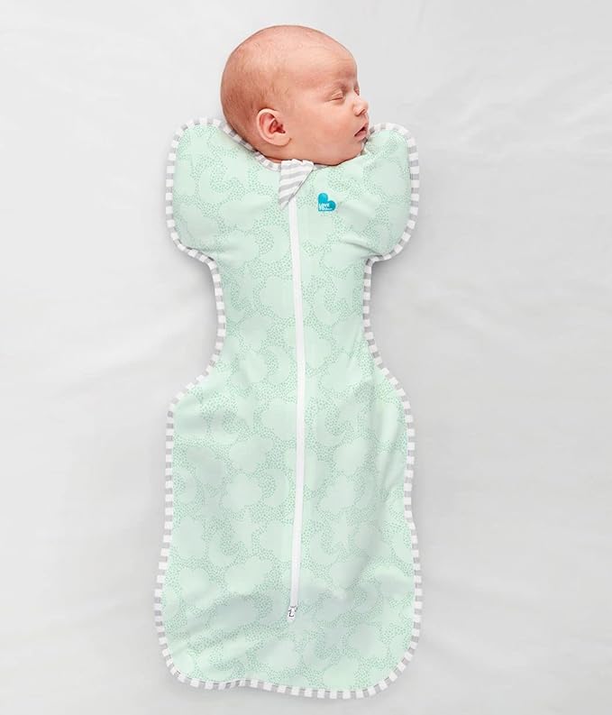 Love to Dream Organic Cotton Swaddle, Baby Sleep Sack, Swaddle Up Self-Soothing Swaddles for Newborns, Get Longer Sleep, Snug Fit Helps Calm Startle Reflex, 1.0 TOG Sleep Sack, Mint Celestial Dot