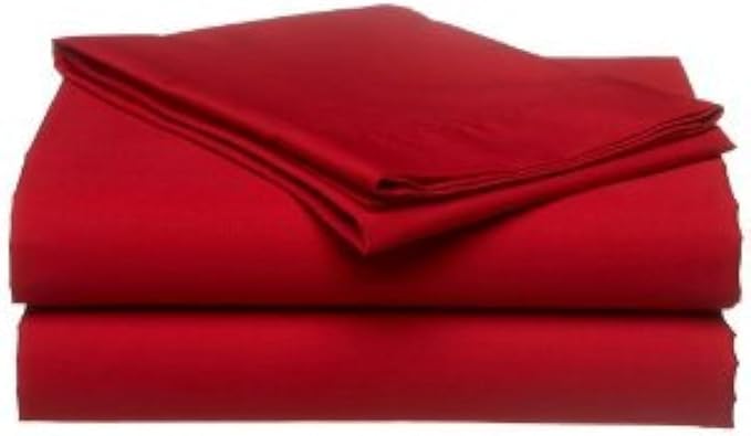 Full XL 100% Microfiber Double Brushed Sheet Set - Extra-Soft, Breathable & Wrinkle-Free - 15" Deep Pockets, 54" x 80" - Ideal for Extra Long Full Beds - 4PC Set (Full XL, Red)