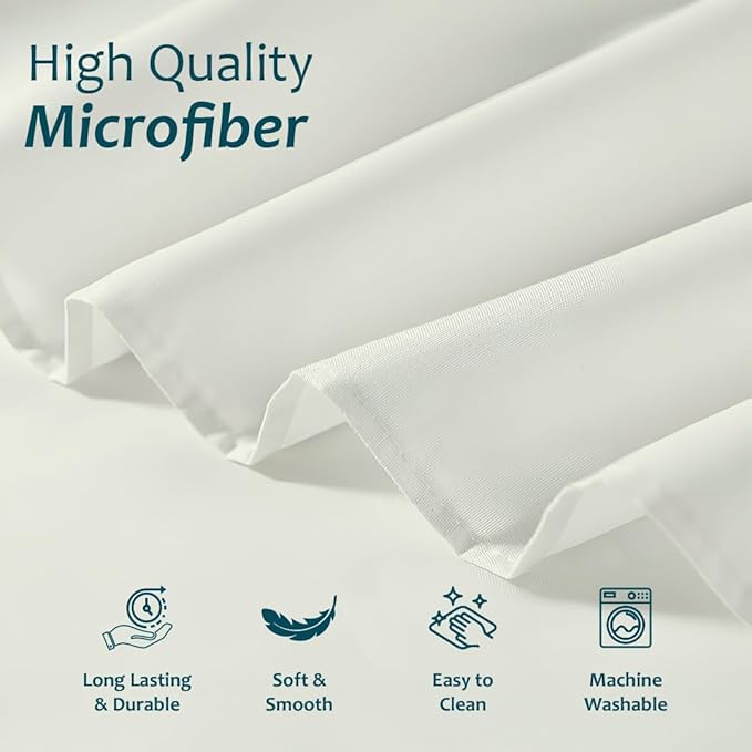 Shreem Linen Ruffled Bed Skirt with Split Corners, Gathered Style, 100% Microfiber, 16-Inch Drop, Dust Ruffle Bedskirt with Platform, Cal-King, Ivory
