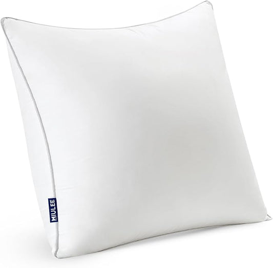 MIULEE 30x30 Euro Pillow Insert -Decorative Throw Pillow with 100% Cotton Cover Square for Sofa Couch