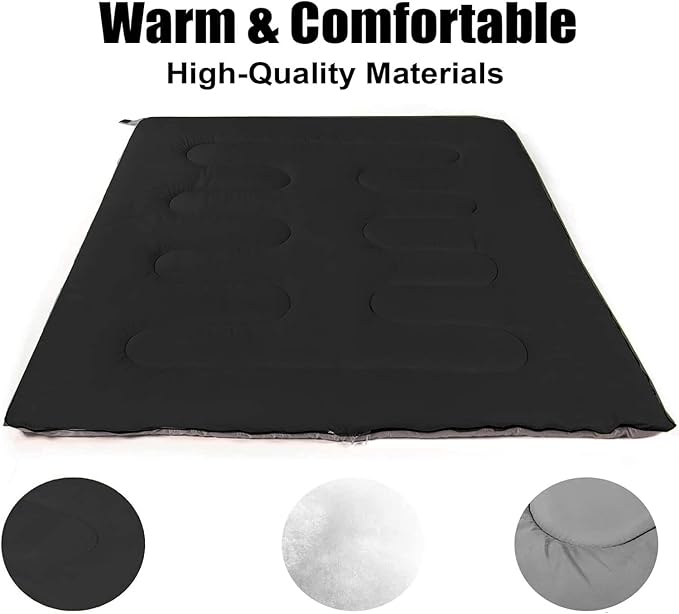 Bulk 10 Pack Envelope Sleeping Bags, 4 Seasons Warm or Cold Lightweight Indoor Outdoor Sleeping Bags for Adults, Backpacking, Camping