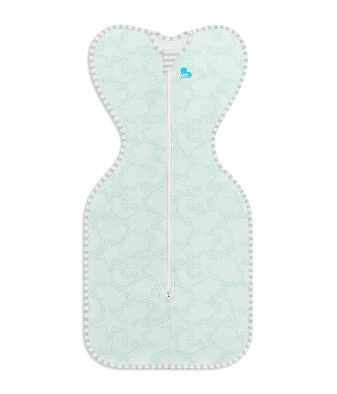 Love to Dream Organic Cotton Swaddle, Baby Sleep Sack, Swaddle Up Self-Soothing Swaddles for Newborns, Get Longer Sleep, Snug Fit Helps Calm Startle Reflex, 1.0 TOG Sleep Sack, Mint Celestial Dot