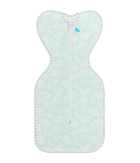 Love to Dream Organic Cotton Swaddle, Baby Sleep Sack, Swaddle Up Self-Soothing Swaddles for Newborns, Get Longer Sleep, Snug Fit Helps Calm Startle Reflex, 1.0 TOG Sleep Sack, Mint Celestial Dot