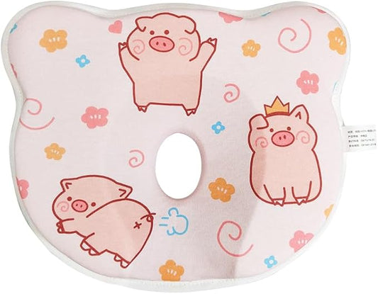 Memory Foam Pillow, Skin-Friendly & Breathable, Soft & Cosy, Easy Clean & Machine Washerable, Ideal for Perfect Head Shape, Infants Nursing Pillow for Boys & Girls (Pink)