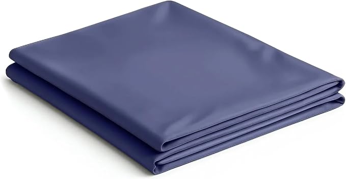 NEST and NOOKS 100% Cotton Flat Sheet | 400 Thread Count | Soft & Durable Dorm Bedding, Breathable All-Season Comfort, Twin XL Size for College Dorm Beds | Fits 39" x 80" x 13" Mattress | Blue Navy