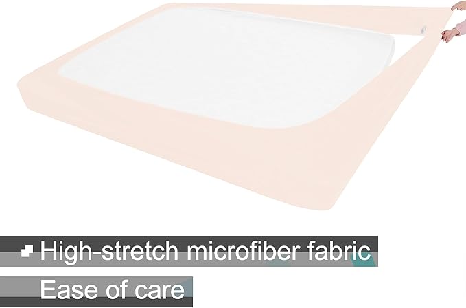 Alyvia Spring Box Spring Cover Full Size - Jersey Knit & Stretchy Wrap Around 4 Sides Bed Skirt for Hotel & Home - Full/Full XL, Pink