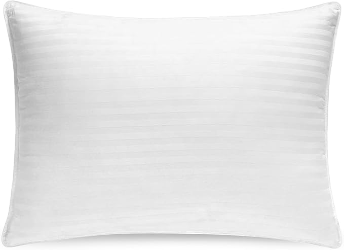 Down and Feathers Pillows King Size - Premium Soft Pillow Authentic Canadian White Goose Down & Feather, w/ 100% Cotton Cover for Comfort Luxury Experience - Fluffy & Washable