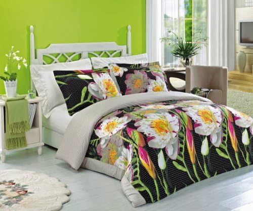 Royal Hotel Bedding Athens 4 Piece Full/Queen Comforter Set 100% Cotton 300 Thread Count