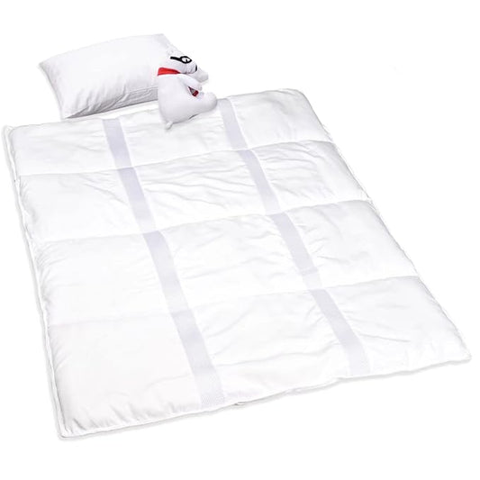 ZPECC Toddler Down Alternative Comforter, 39x47 Hypoallergenic Baby Blanket Quilt, Soft Breathable Lightweight All Season Kids Duvet Insert for Crib Stroller Cot Daycare, White