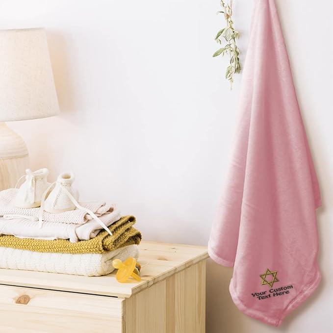 Nursery Bedding Baby Blankets for Boys & Girls Star of David Jewish B Polyester