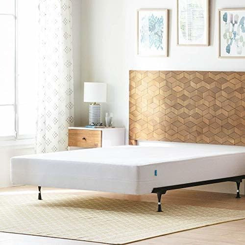 Linenspa Box Spring Encasement Standard, Complete Protection with Zipper, Waterproof Box Spring Protector Standard, Split Queen , White