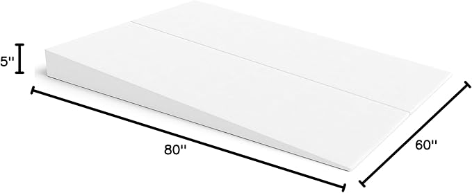 Avana Mattress Elevator 5-Inch - Gentle Incline Under Mattress Support - Riser for Snoring, Acid Reflux, and Sinus Relief, Queen