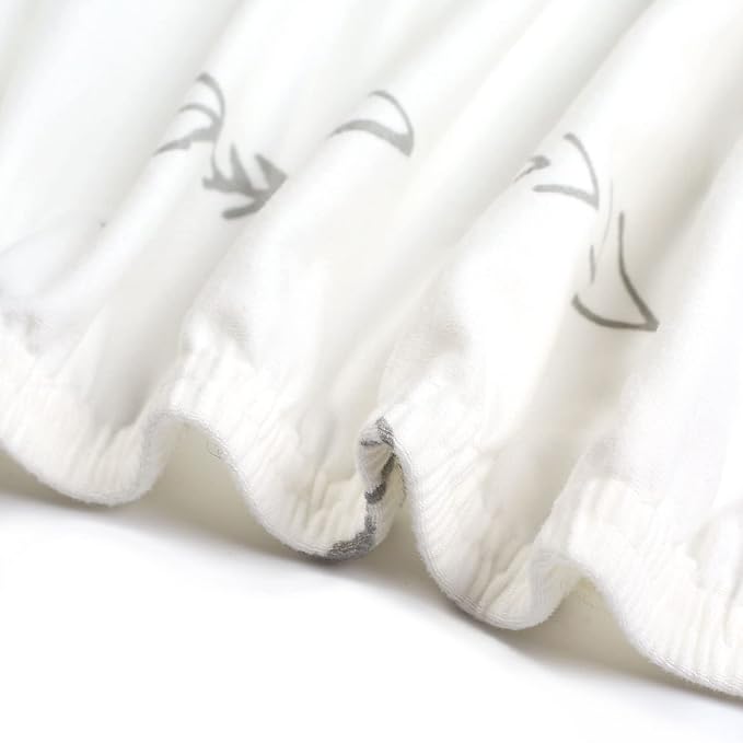 GRSSDER Stretchy Ultra Soft Jersey Knit Fitted Crib Sheets Set 2 Pack, Cozy Crib Sheet Fits All Standard Crib Mattress Pads, Christmas Trees and Arrows